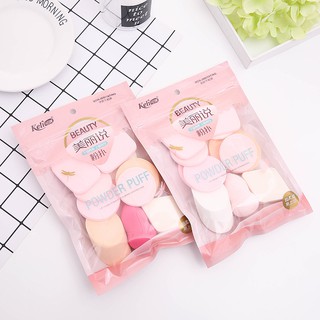 Bộ mút trang điểm 13 món sử dụng để đánh kem, đánh phấn, trang điểm Mút trang điểm được làm từ bông xốp mút cao cấp