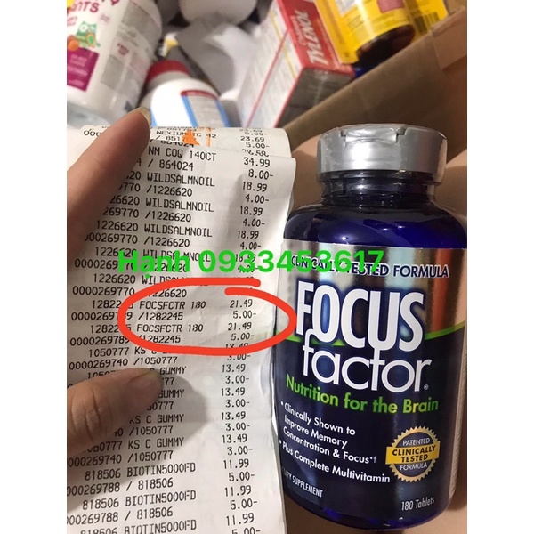 (chính hãng Mỹ) viên uống FOCUS FACTOR 180 viên