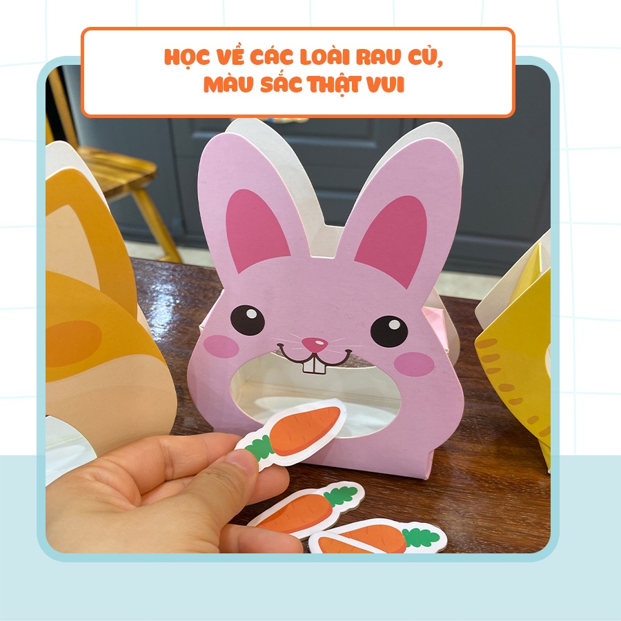 Đồ chơi giáo dục GIỜ ĂN ĐẾN RỒI cho bé 0-3 tuổi Hộp Háo Hức - Giúp bé học về các loài rau củ, màu sắc thật vui