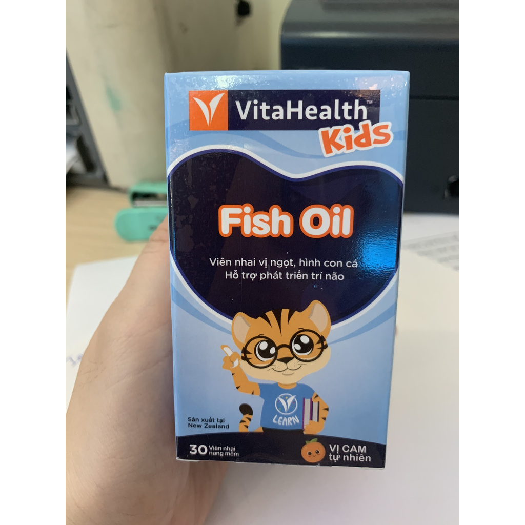 Viên Nhai Bổ Sung DHA Cho Bé VitaHealth Kids Fish Oil (Hộp30 Viên)