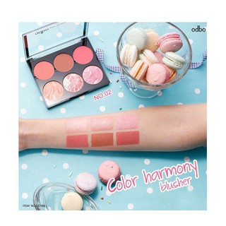 Phấn Má 6 Ô Odbo Color Harmony Blusher
