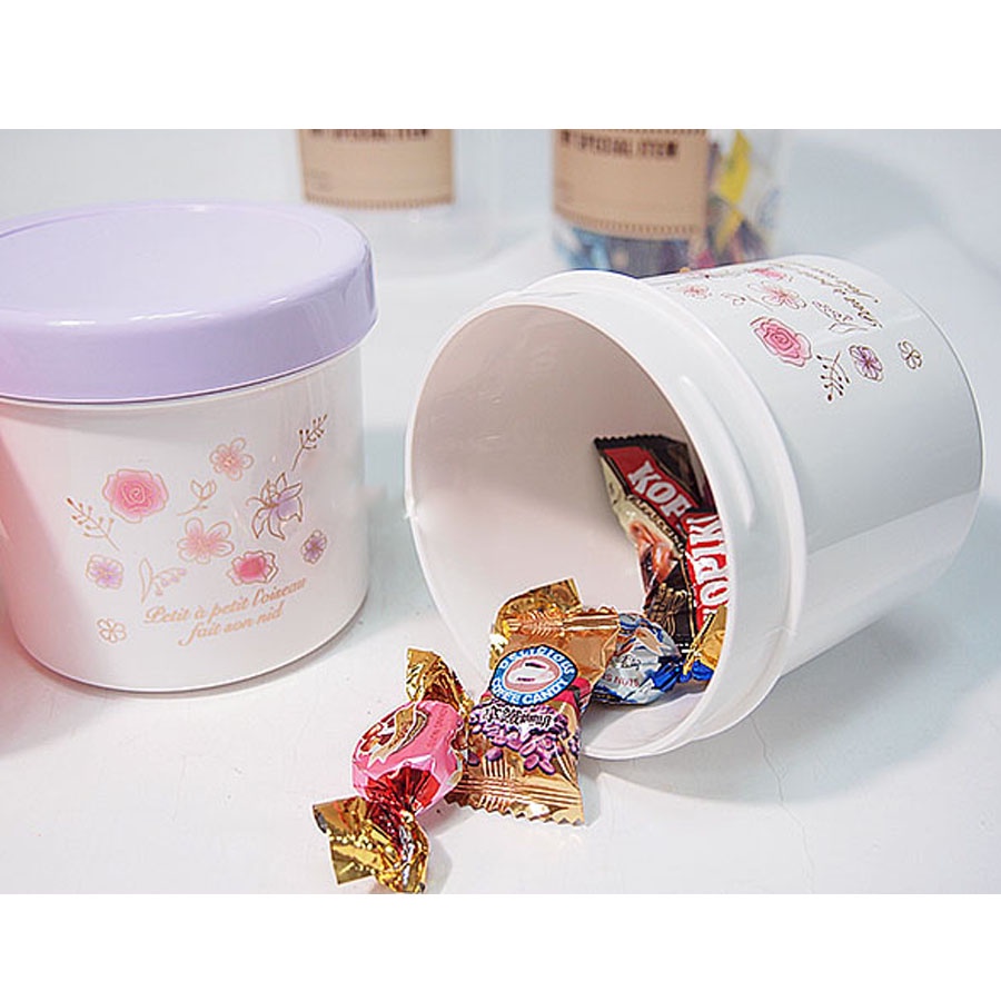 [Hỏa Tốc HN] Hộp Nhựa Đựng Đồ Đa Năng Mẫu Hoa 650ml Hàng Nhật Nhập Khẩu
