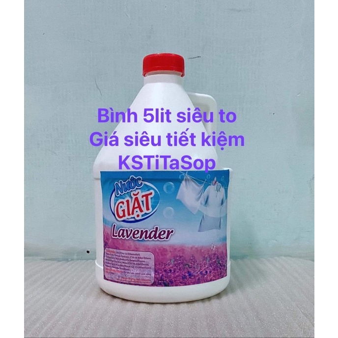 Bình 5 lit Nước Giặt Lavender siêu to rẻ, mùi hương mới hiện đại