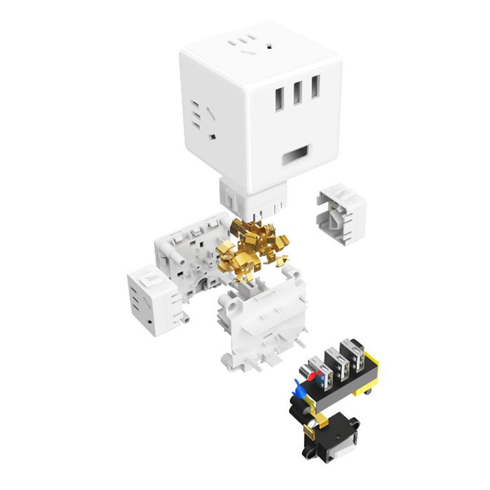 Ổ cắm điện Xiaomi Mijia Rubik’s Cube có cổng sạc USB