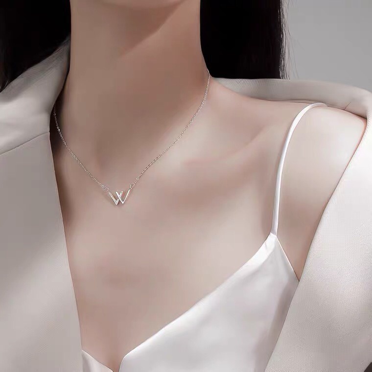 Set Vòng cổ_khuyên tai_ Lắc tay W BẠC cao cấp - 𝑨'𝑹𝑶𝑪𝑯 𝑺𝑯𝑶𝑷 𝑪𝒂𝒎 𝒌𝒆̂́𝒕 𝑩𝑨̣𝑪 𝒄𝒉𝒖𝒂̂̉𝒏 100%
