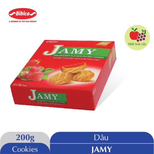 Bánh Nướng Nhân Mứt Cam Dâu Nho Bibica Jamy Hộp 200G