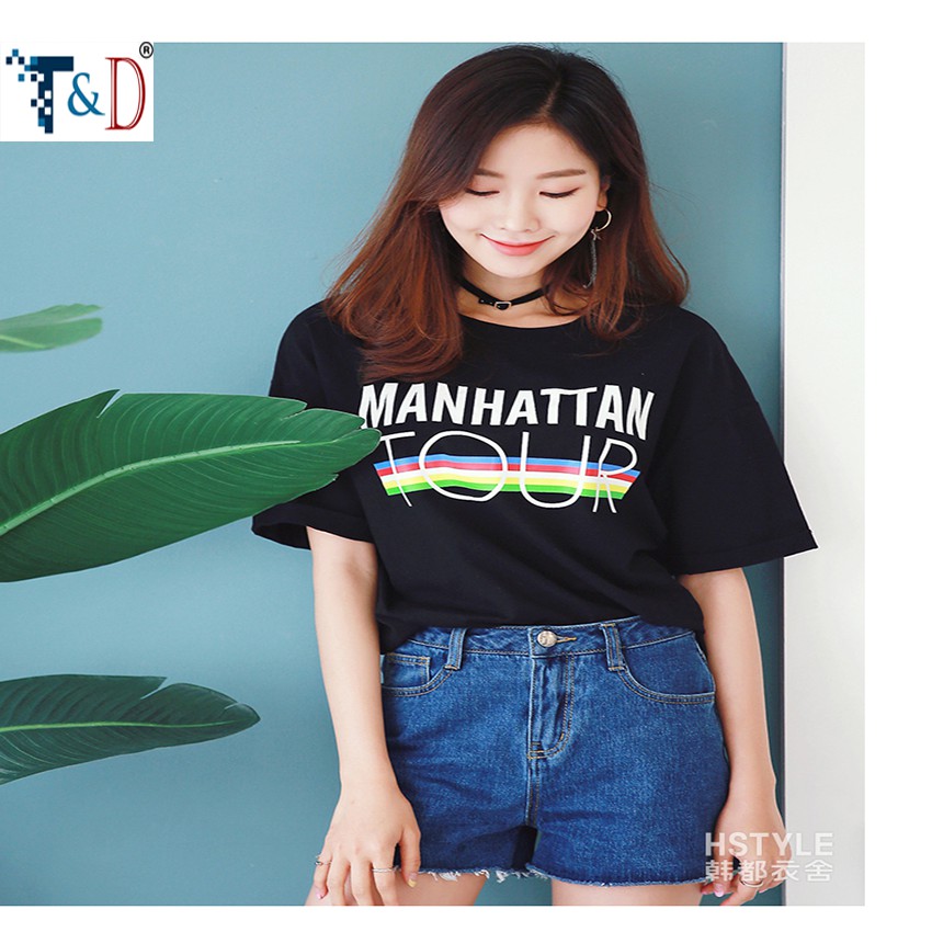ÁO THUN NỮ MANHATA CÁ TÍNH