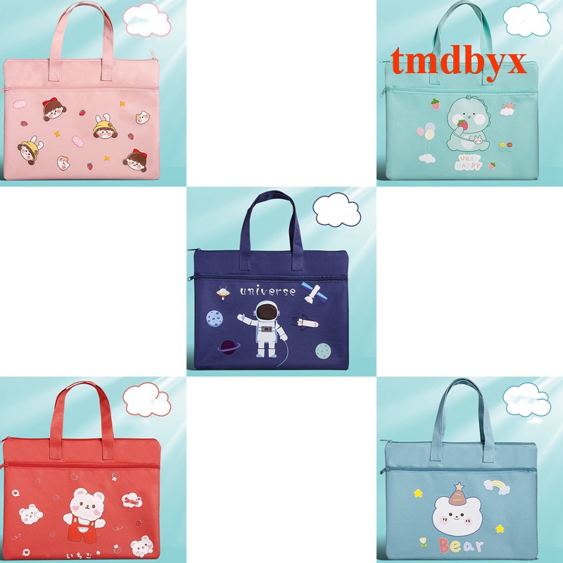 Tmdbyx Túi Xách Vải Đựng Bút Khổ A4 Họa Tiết Hoạt Hình Dễ Thương Cho Học Sinh