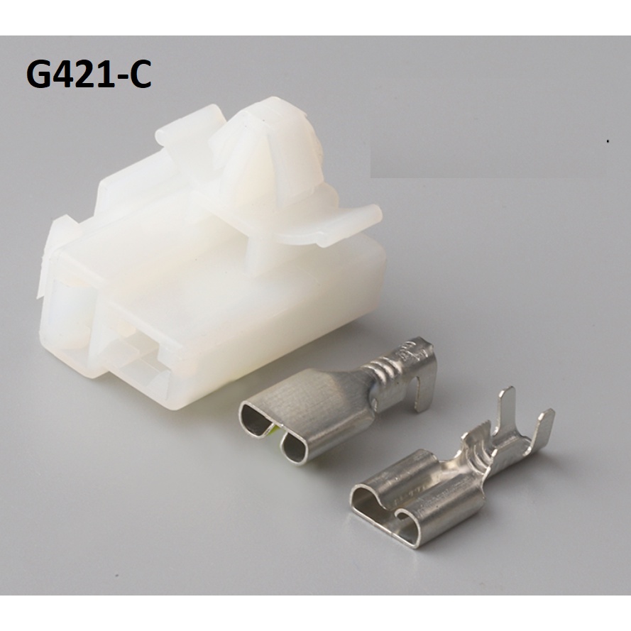 G421-Giắc cắm âm thanh xe hơi 2 lỗ 6.3mm có neo