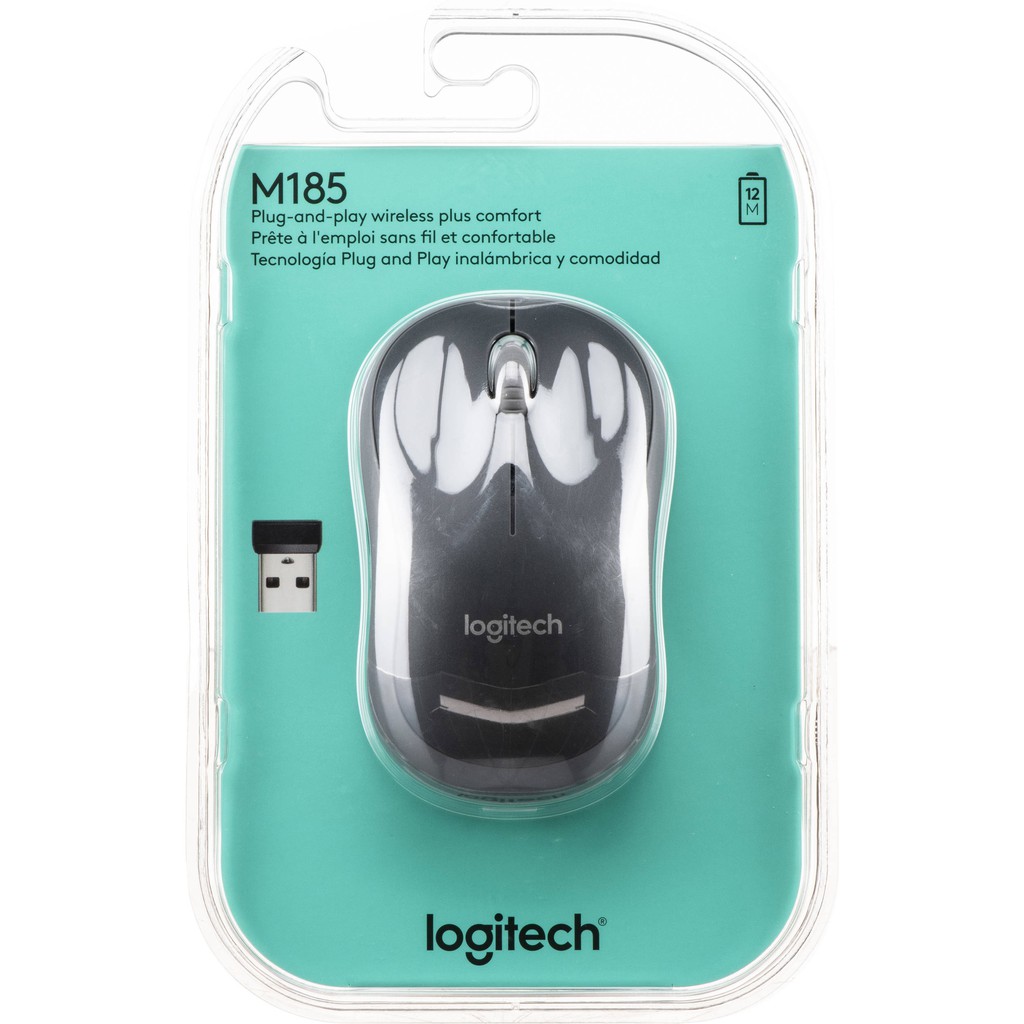 Chuột không dây Logitech M185 -HÀNG CHĨNH HÃNG