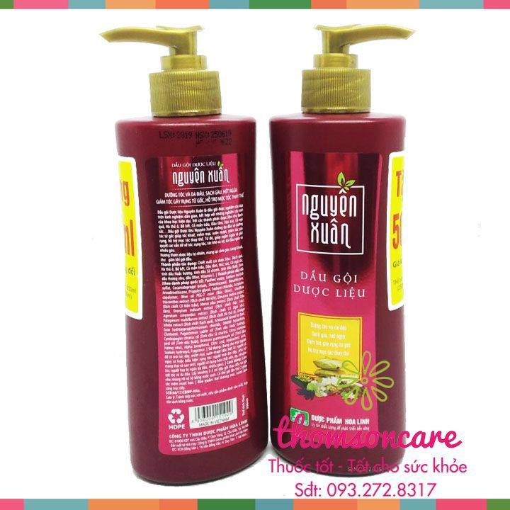 Dầu gội giảm gầu dược liệu Nguyên Xuân ngăn ngừa gàu, giảm ngứa - có vòi chai 250ml từ thảo dược | BigBuy360 - bigbuy360.vn