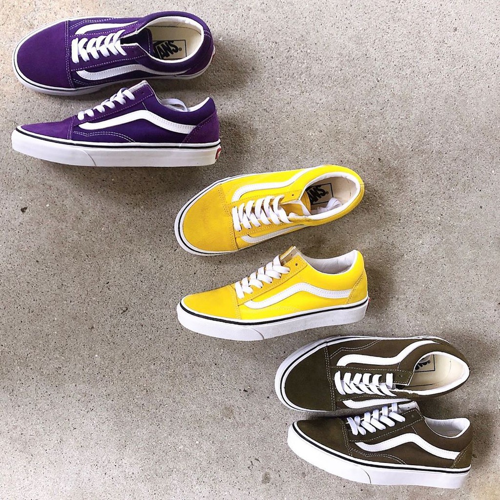 Giày Vans Chính Hãng Old Skool Vibrant Yellow/True White