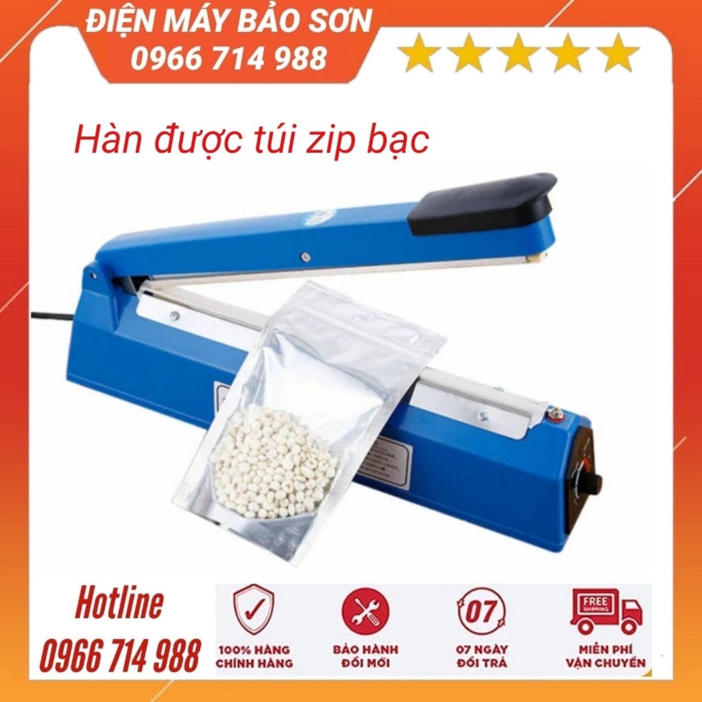 Máy hàn miệng túi nilon dập tay PFS-200, PFS-300 hàn nhanh, tự ngắt an toàn, đường hàn đẹp, tặng thêm dây hàn