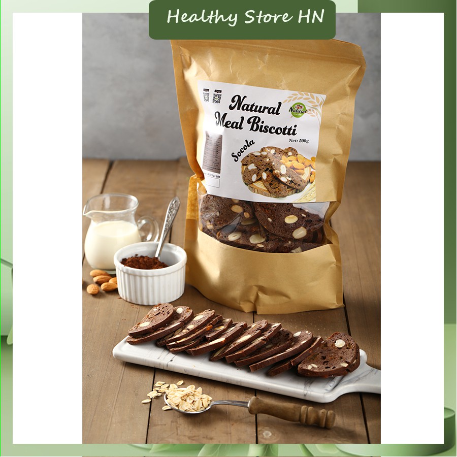 Bánh giảm cân Biscotti nguyên cám vị socola, bánh giảm cân không đường - B01 | BigBuy360 - bigbuy360.vn