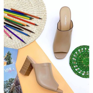 Giầy Guốc Nữ Da Thật Gót Trụ Cao 7cm