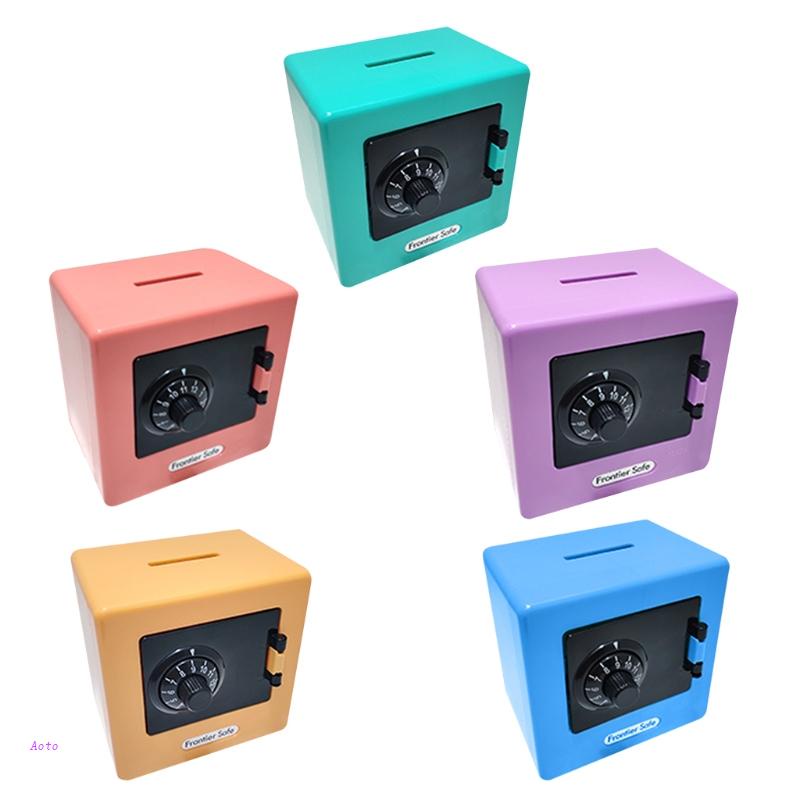 Aoto Hộp Đựng Tiền Tiết Kiệm Mini Có Khóa Tiện Dụng
