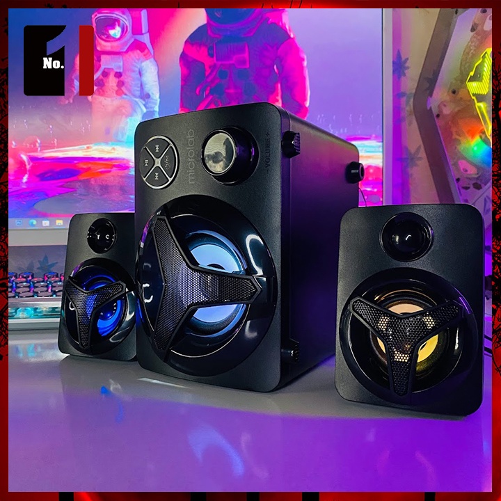 Loa Máy Tính Bluetooth Mini Để Bàn 2.1 Led RGB MICROLAB U210 Loa Vi Tính Gaming Âm Thanh Hay Bass Lớn Có Dây