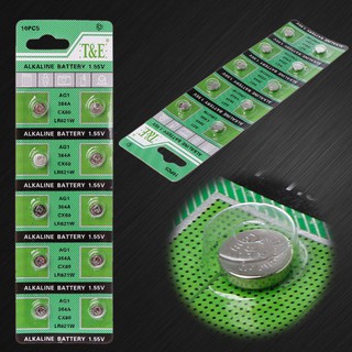 Vỉ 10 viên pin ag1 / lr621w / 364a pin đồng hồ - pin cúc áo