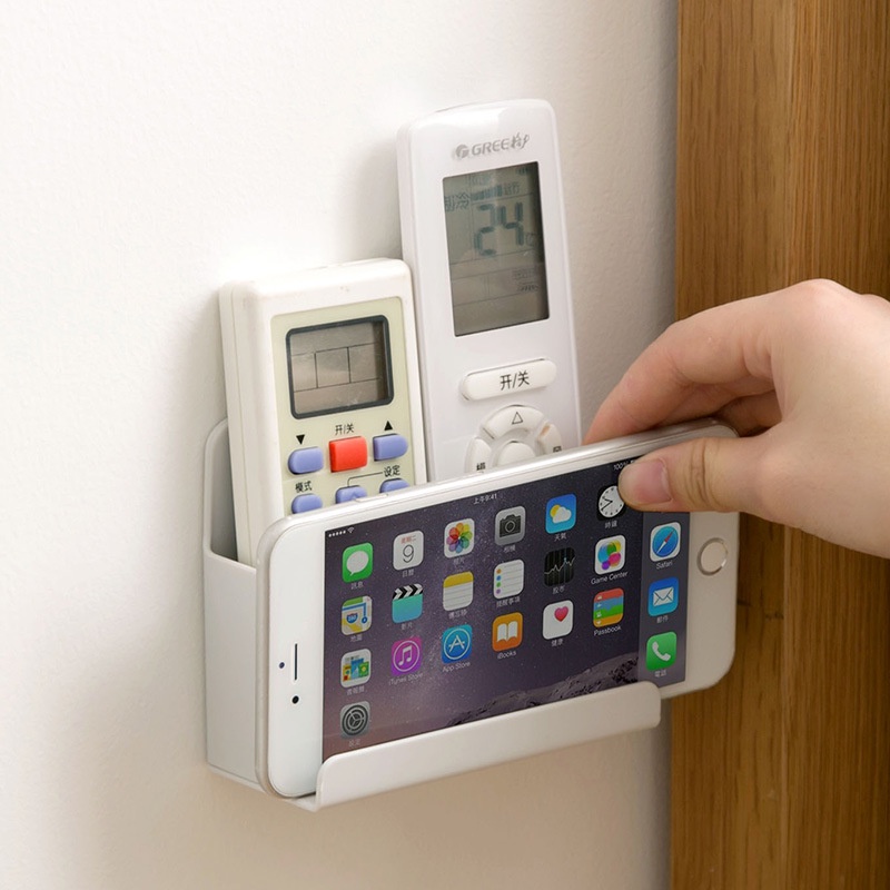 Kệ để remote,đồ dùng ,hộp để điện thoại dán tường thông minh size lớn Mã RM5