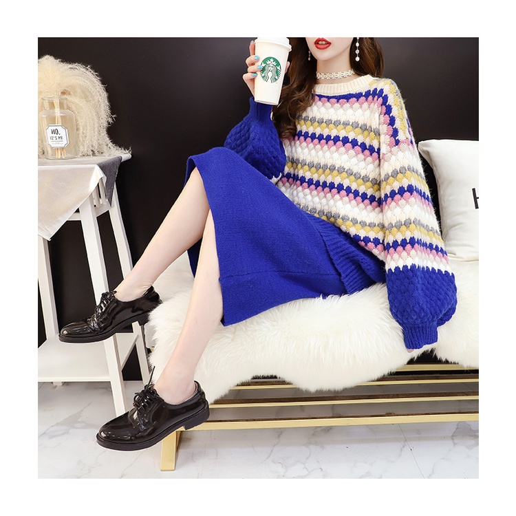 Thời Trang Set Áo Sweater + Chân Váy Thiết Kế Thanh Lịch Cho Nữ | BigBuy360 - bigbuy360.vn