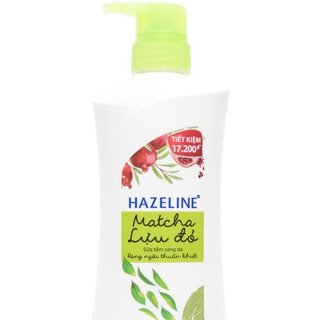 Sữa tắm dưỡng sáng da Hazeline Matcha Lựu đỏ tặng dép hè xinh xắn