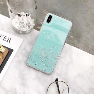 Ốp điện thoại TPU mềm trong suốt đính kim tuyến ánh bạc cho Samsung Note 8 9 10 Pro S8 S9 S10 Plus