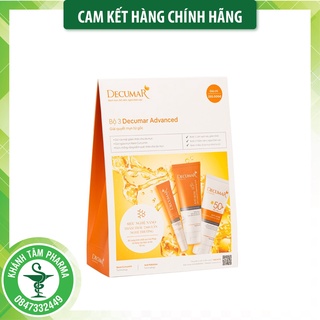! [NEW] Combo DECUMAR ADVANCED [Gel ngừa mụn, gel rửa mặt kiềm nhờn, kem chống nắng] (Decuma, advance) ! !