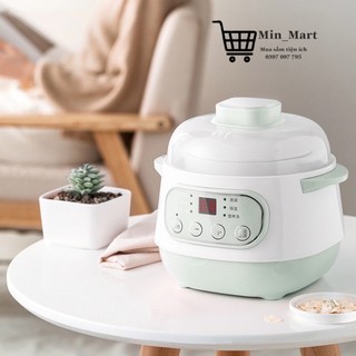 Nồi Nấu Cháo Chậm - Nồi Hầm Cách Thủy,Lòng Nồi Lõi Sứ Cao Cấp,Dung Tích 220W,Nấu Điện Thông Minh,Đa Năng
