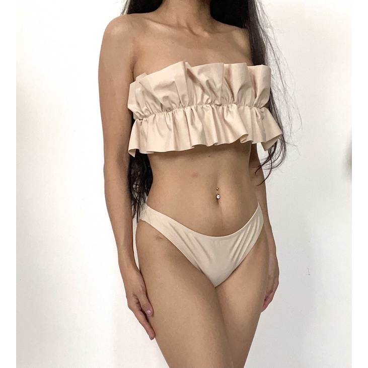 Set đồ bơi đi biển áo phồng nổi bật