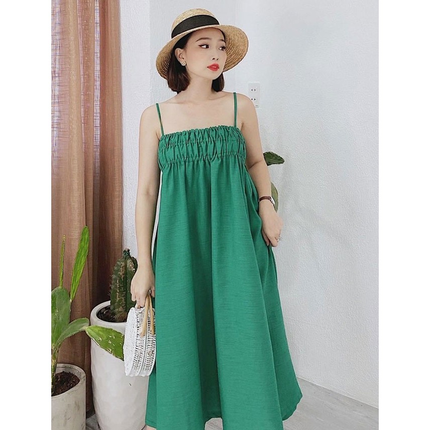 Đầm suông form babydoll 2 dây đi chơi | dạo phố | đi biển | du lịch cực dễ thương