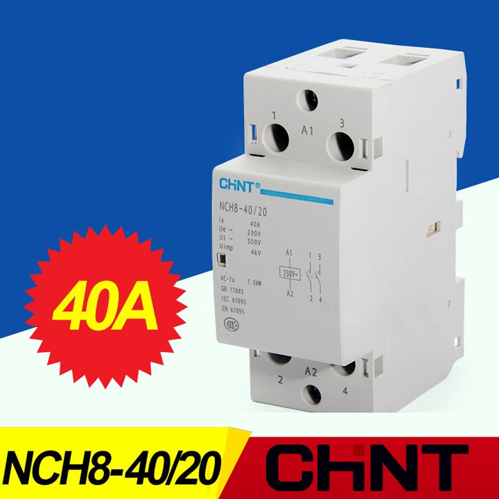 Khởi động từ 1 pha CHINT NCH8-25/20 NCH8-40/20 NCH8-63/20 25A 40A 63A 220V