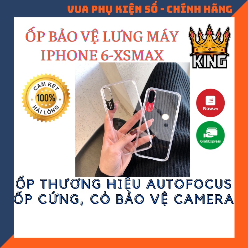 ( SIÊU HOT ) Ốp IPhone AUTOFOCUS Trong Suốt Viền Camera Kim Loại (ốp dẻo)