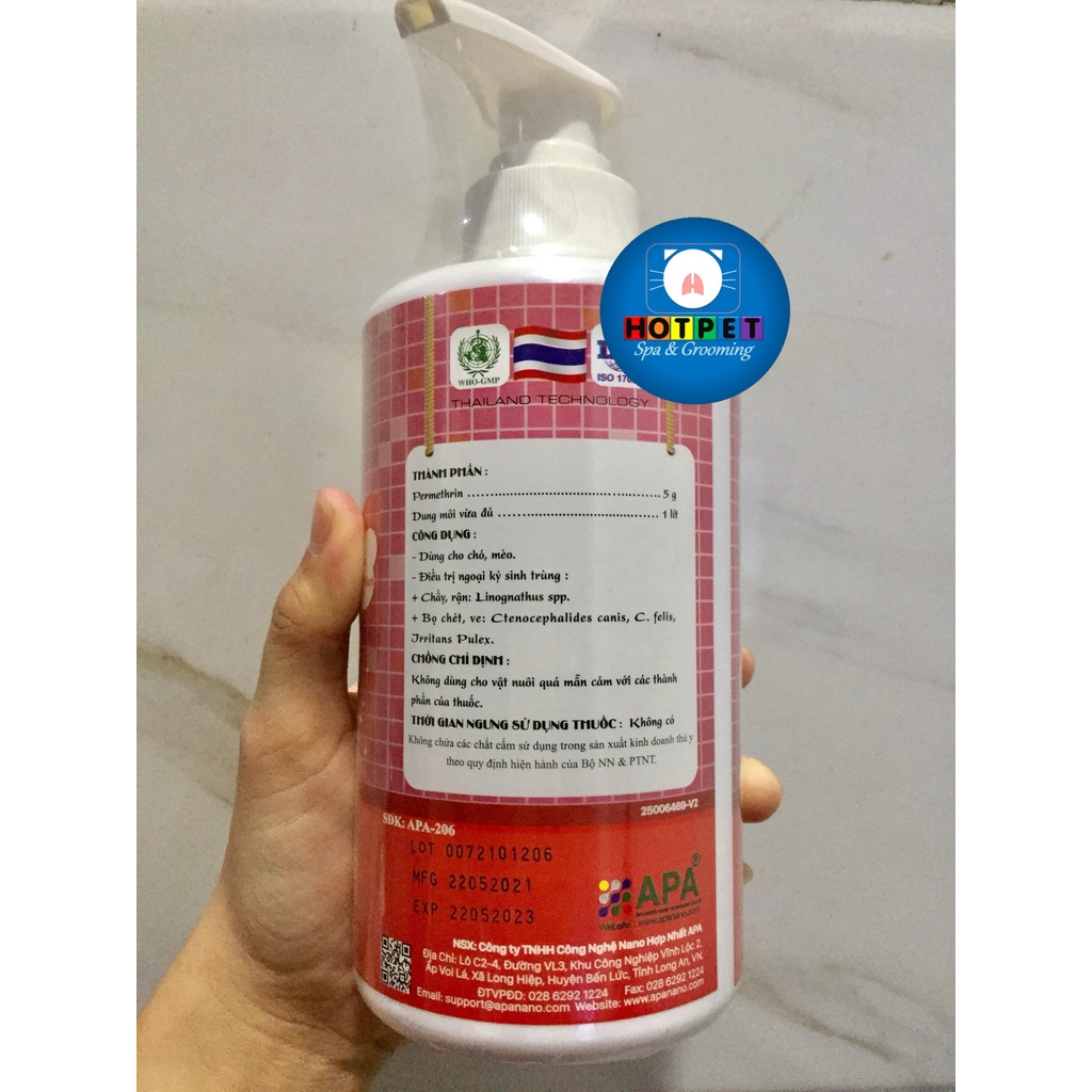 Sữa Tắm Diệt Ve Rận Bọ Chét Chó Mèo Modern Pet Gel PLUS 500ML