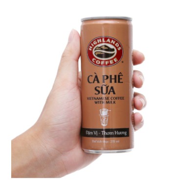 THÙNG 24 LON CÀ PHÊ SỮA HIGHLANDS 235ML