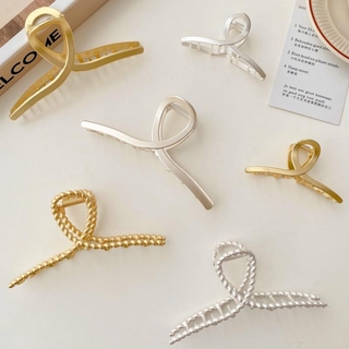 Kẹp tóc kim loại cỡ lớn kiểu dáng thanh lịch dành cho nữ