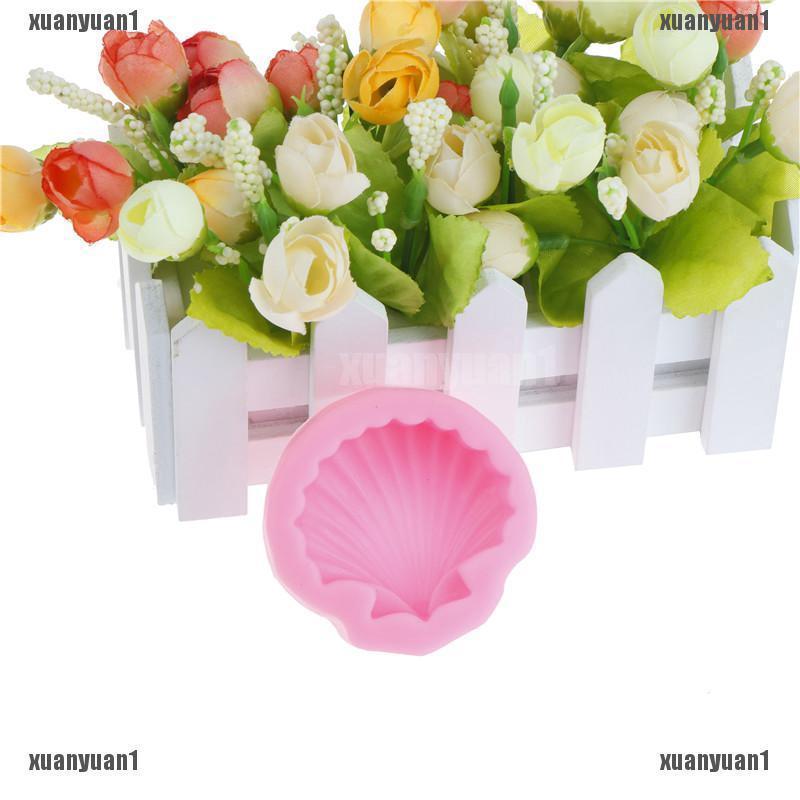 {XUANYUAN}Big Sea Shell Shape 3D Silicone Fondant Cake Mold Tools Bakeware