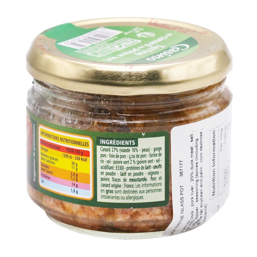Terrine Vịt Casino 180g Nhập Khẩu - Casino Terrine de Canard au Poivre Vert