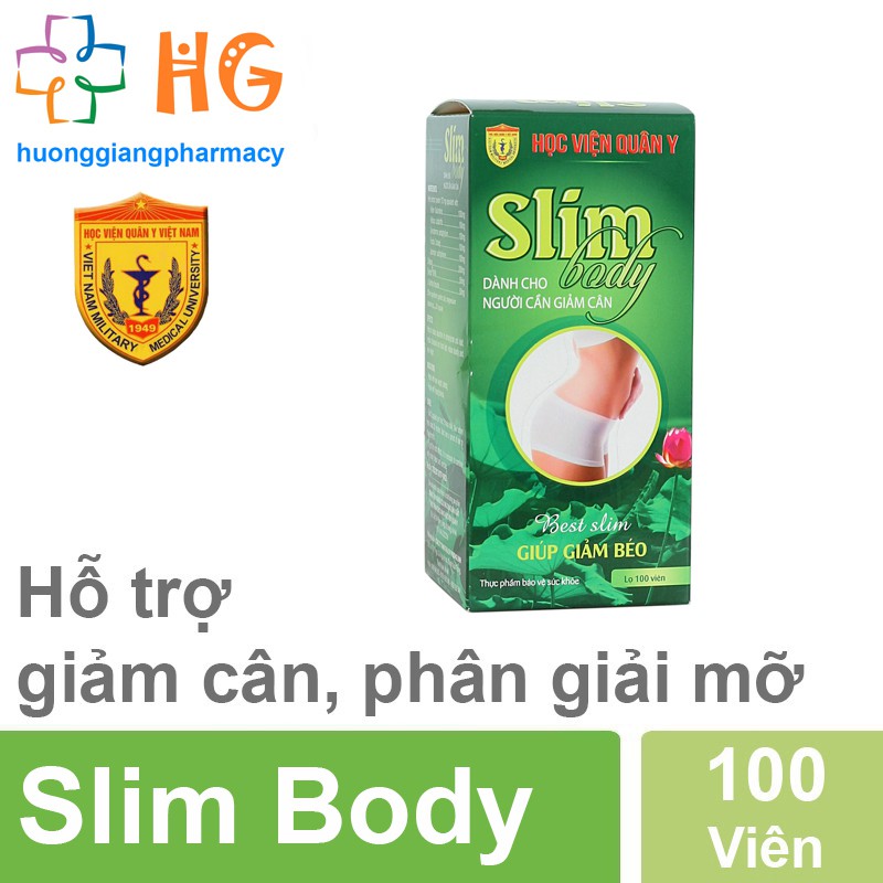 Viên uống giảm cân Slimbody HVQY (Lọ 100 viên)