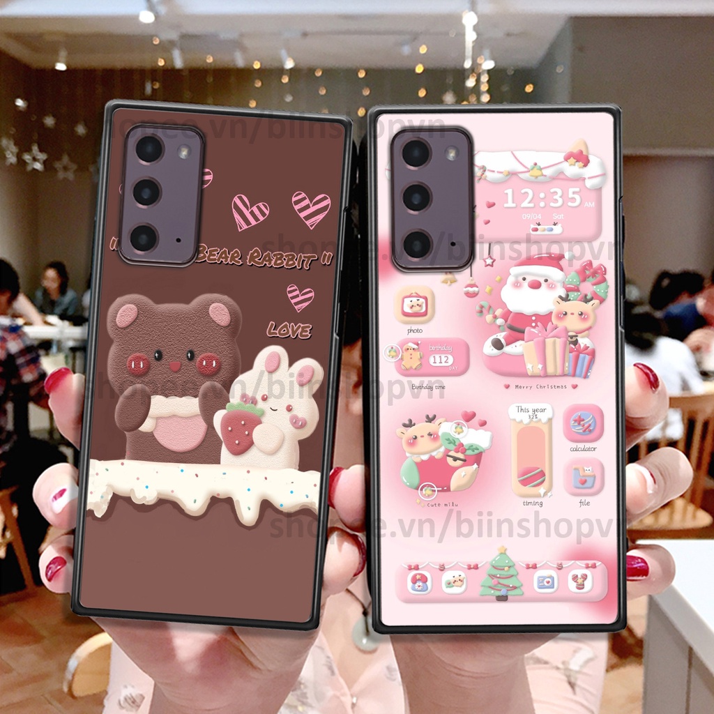Ốp Samsung Note 20 in hình gấu chocolate kẹo ngọt siêu đẹp siêu xinh