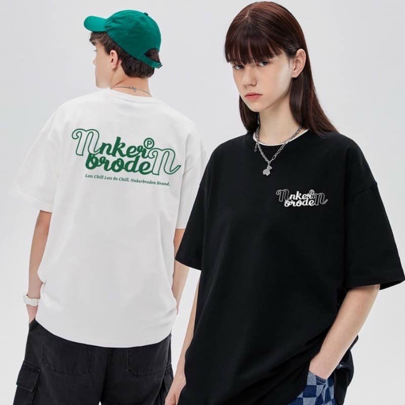 Áo thun tay lỡ form rộng unisex nam nữ,áo cặp in chữ sành điệu,cá tính_Under