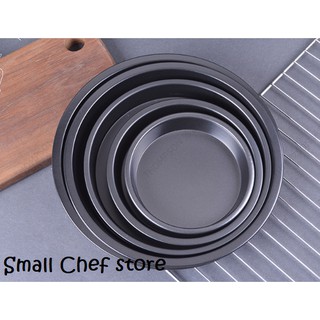 Khuôn bánh pizza đen đế cao nhiều size