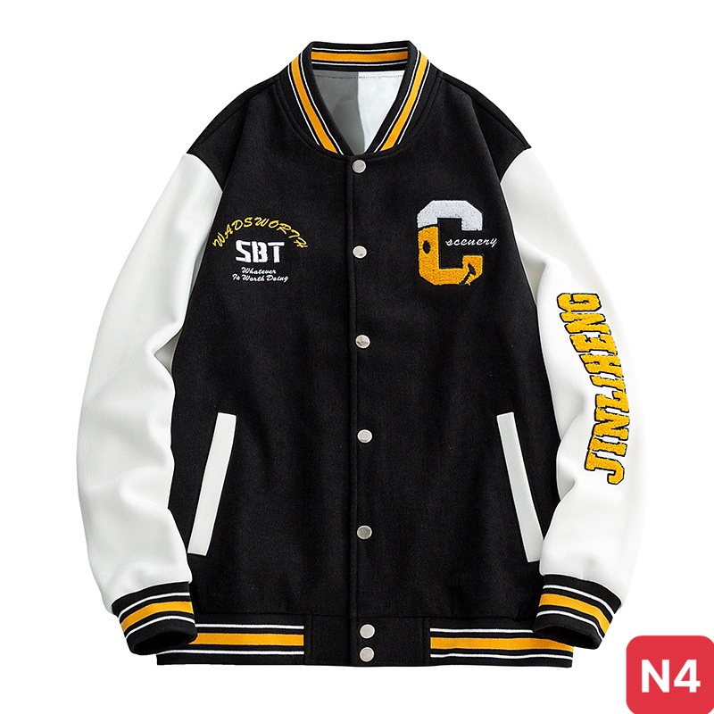 Áo khoác nỉ hoodie nam nữ form rộng kiểu dáng bóng chày màu xanh ADOSHOP2 nhiều mẫu mới đẹp