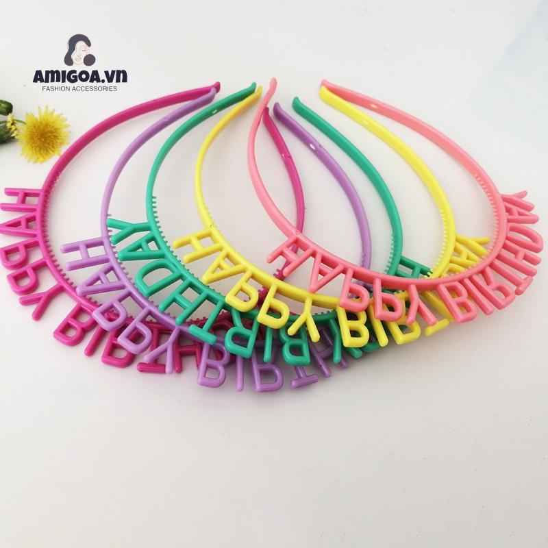 ✨✨Băng đô cài tóc chữ sinh nhật màu sắc dễ thương phong cách Hàn Quốc
