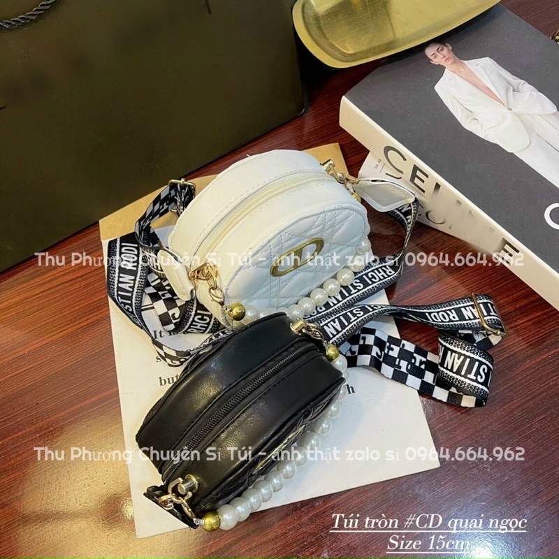 [FREESHIP] Túi cốp tròn siêu xinh da mềm kèm dây đeo chéo bản to hottrend (hàng chuẩn hình)