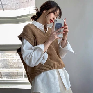 Áo gile Len trơn Ulzzang