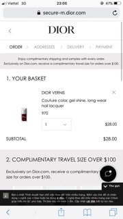 Sơn móng Dior Vernis 970 có sẵn