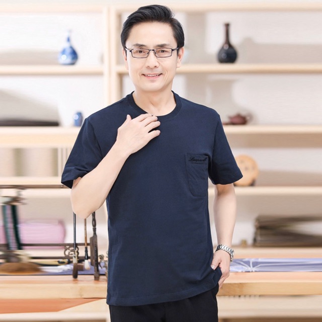 Combo 2 Áo Hè Nam Trung Niên - Áo Cotton Nam Trung Tuổi