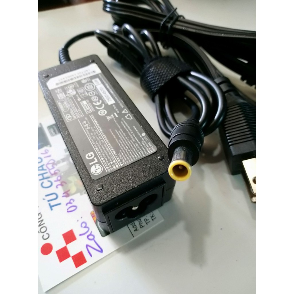 Adapter AC/DC LCD LG: 19V - 2.1A, chuẩn đầu LG + dây nguồn (SỬ DỤNG CHUNG VỚI SAMSUNG)