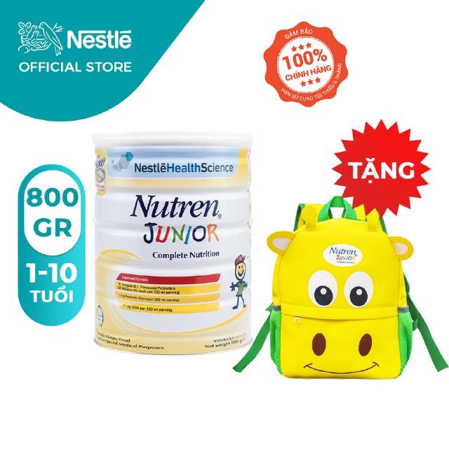 [Tặng 1 Balo Con Hươu] Sữa bột Nutren Junior 800g
