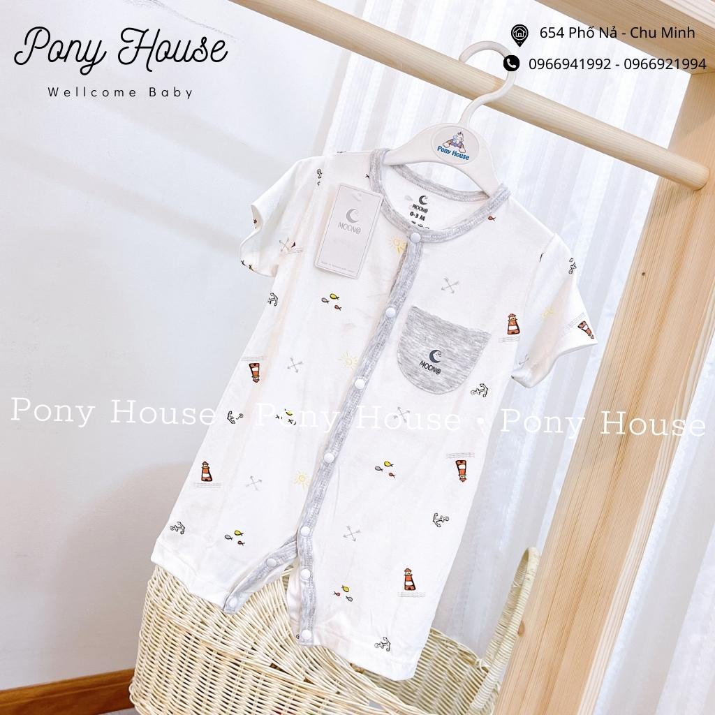 Body Cộc Moon - Bodysuit Cộc Tay Chất Liệu Petit Siêu Mềm Mịn, Siêu Mát Size Cho Bé Từ 0-3 Tháng Đến 6-9 Tháng